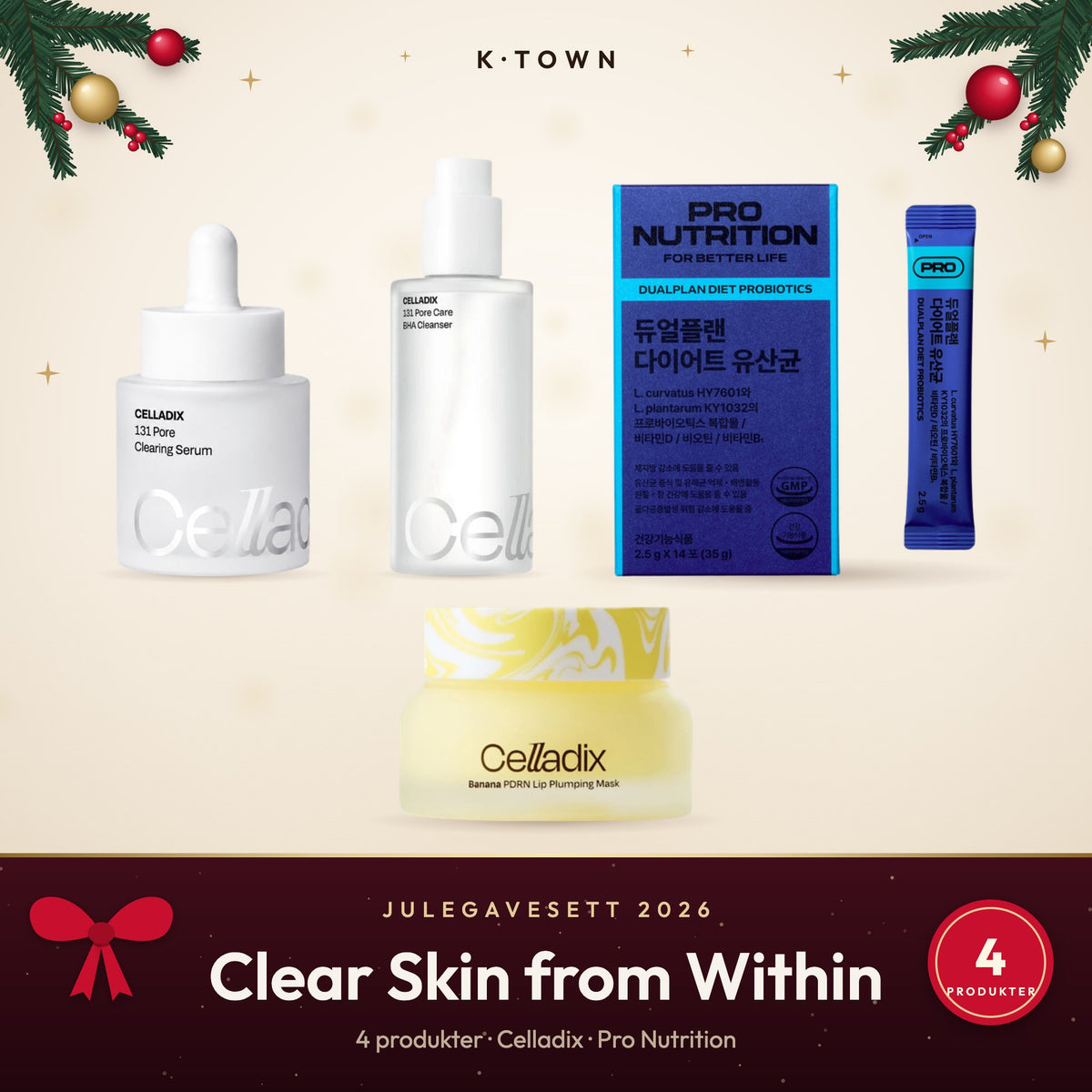 Clear Skin from Within – julegavesett 2026 fra K-Town