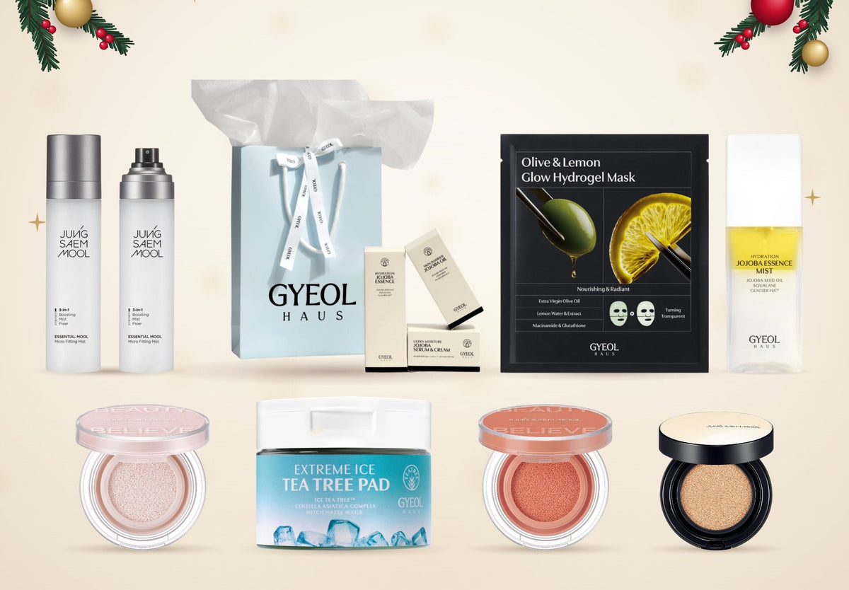 Full Glow Gyeol Haus – julegavesett, produktene i settet