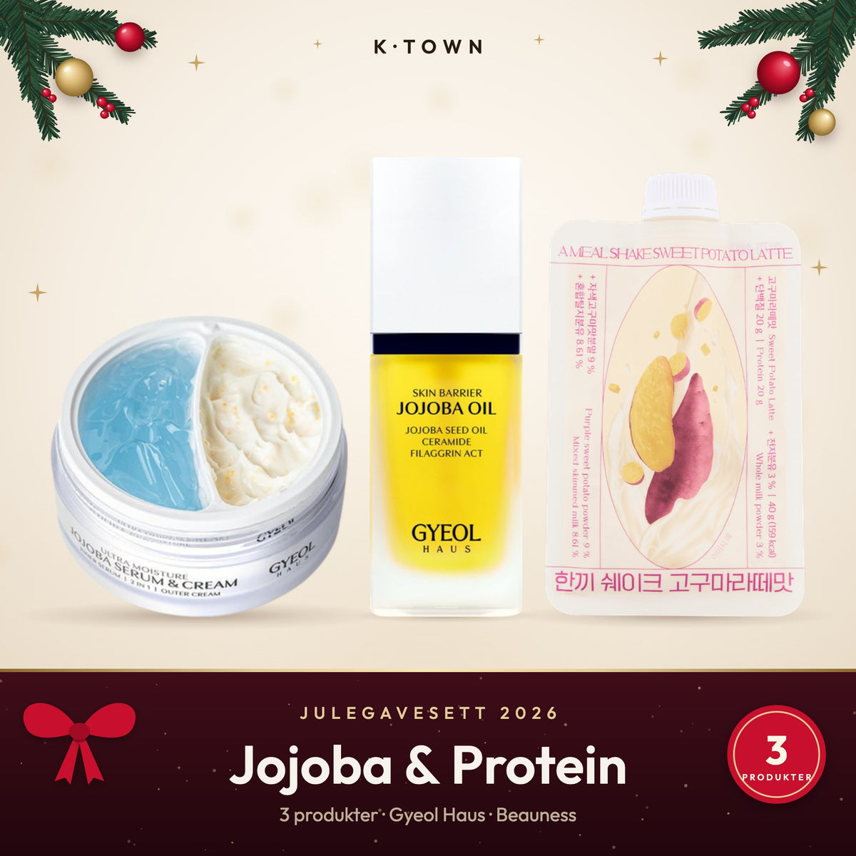 Jojoba & Protein – julegavesett 2026 fra K-Town
