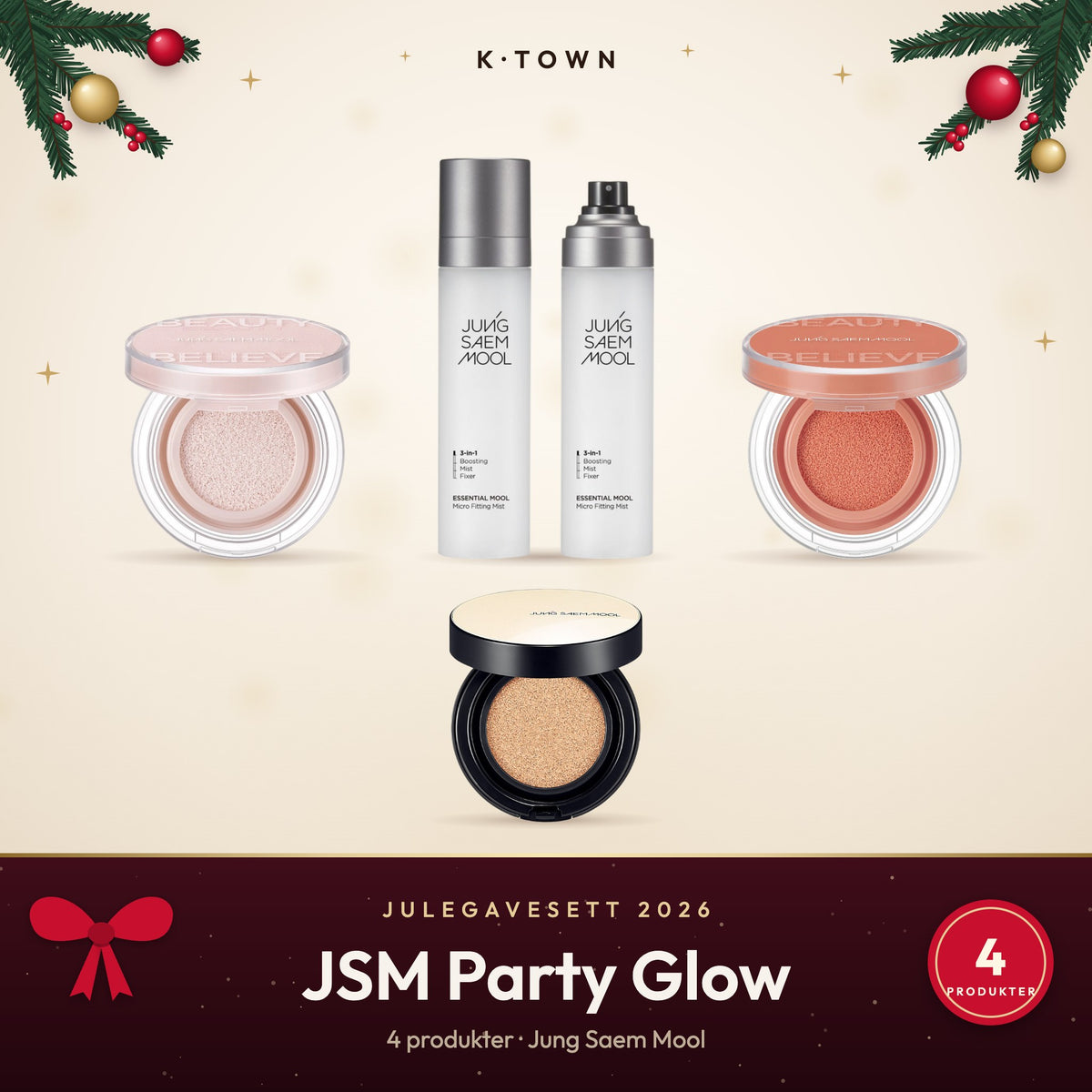 JSM Party Glow – julegavesett 2026 fra K-Town