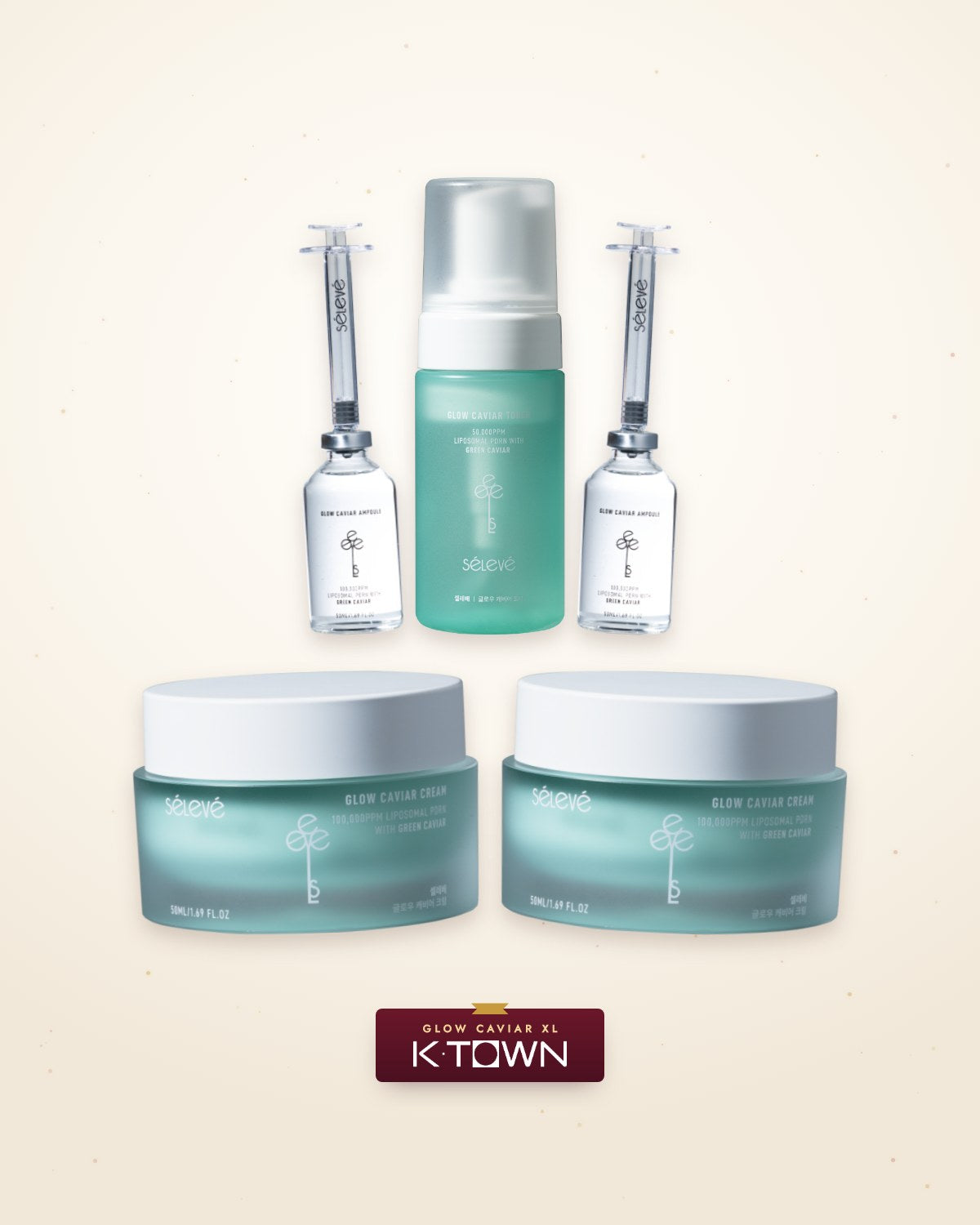 SÉLEVÉ Glow Caviar Rutine XL – innholdet i settet